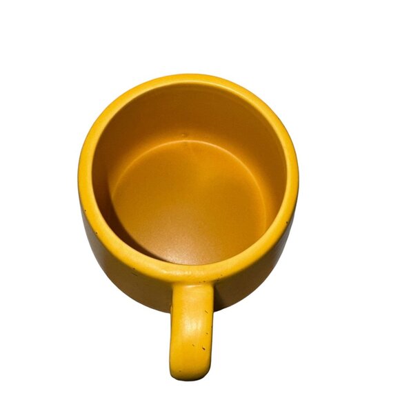 Ashland Summer Fair Yellow Speckled Ceramic Mug With Double Loop Handle - Picture 5 of 6